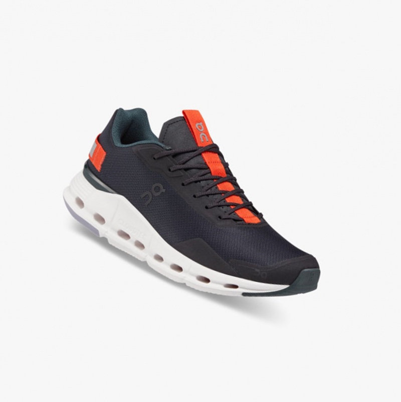 On Cloudnova Form Running Shoes Black/Flame | NAQ-601798