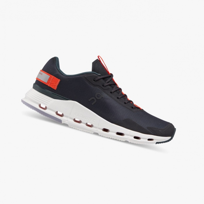 On Cloudnova Form Running Shoes Black/Flame | NAQ-601798