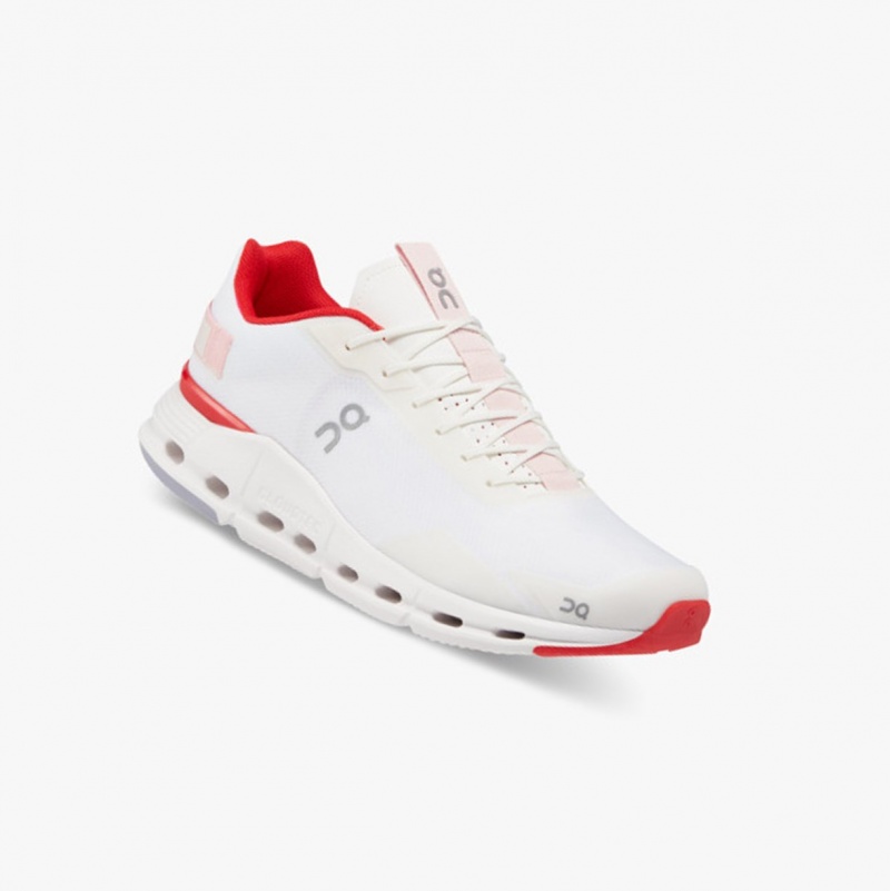 On Cloudnova Form Running Shoes White/Red | RCK-970241