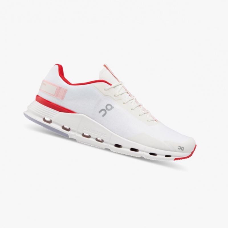 On Cloudnova Form Running Shoes White/Red | RCK-970241