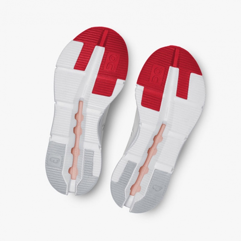 On Cloudnova Form Running Shoes White/Red | AKZ-289503