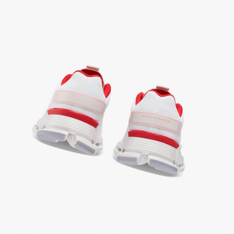 On Cloudnova Form Running Shoes White/Red | AKZ-289503