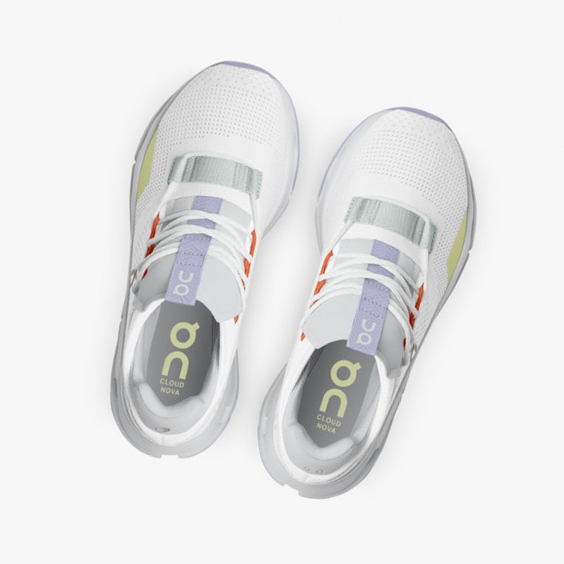 On Cloudnova Sneakers White/Glacier | MKQ-560124