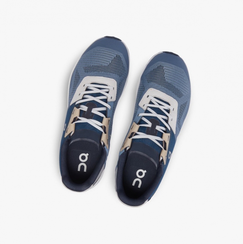 On Cloudrift Running Shoes Metal/Navy | LOU-015482