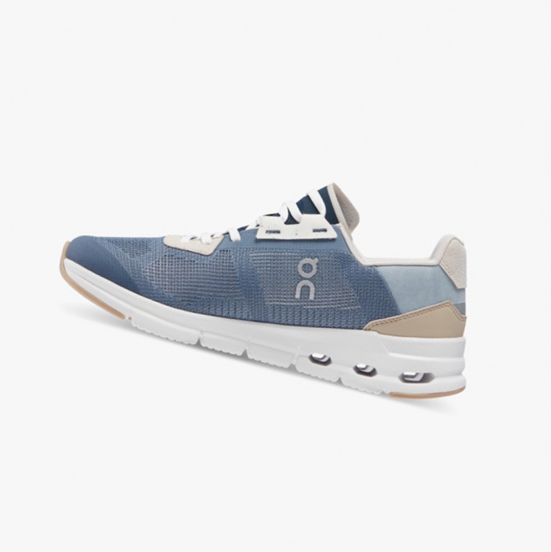 On Cloudrift Running Shoes Metal/Navy | SNY-490138