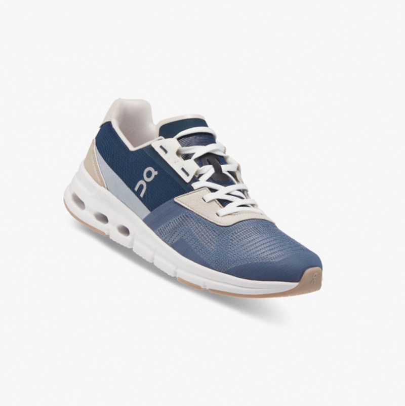 On Cloudrift Running Shoes Metal/Navy | SNY-490138