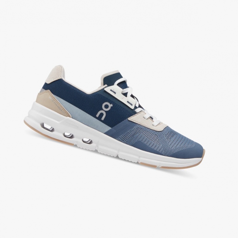 On Cloudrift Running Shoes Metal/Navy | SNY-490138