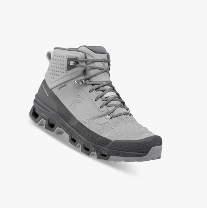 On Cloudrock 2 Waterproof Hiking Boots Alloy/Eclipse | EFB-579416