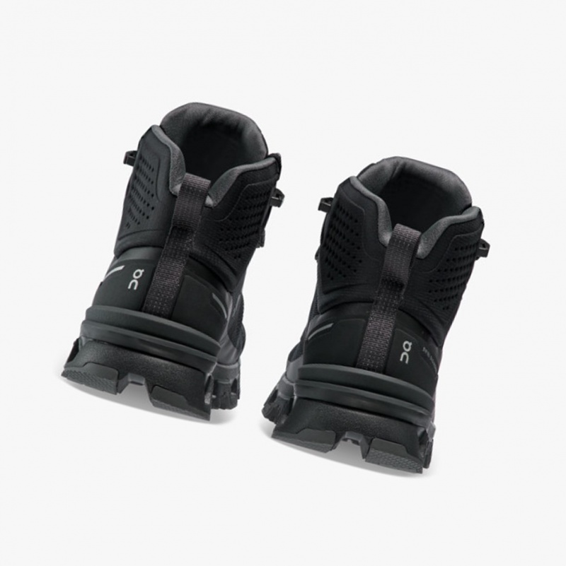 On Cloudrock 2 Waterproof Hiking Boots Black/Eclipse | ARC-253748