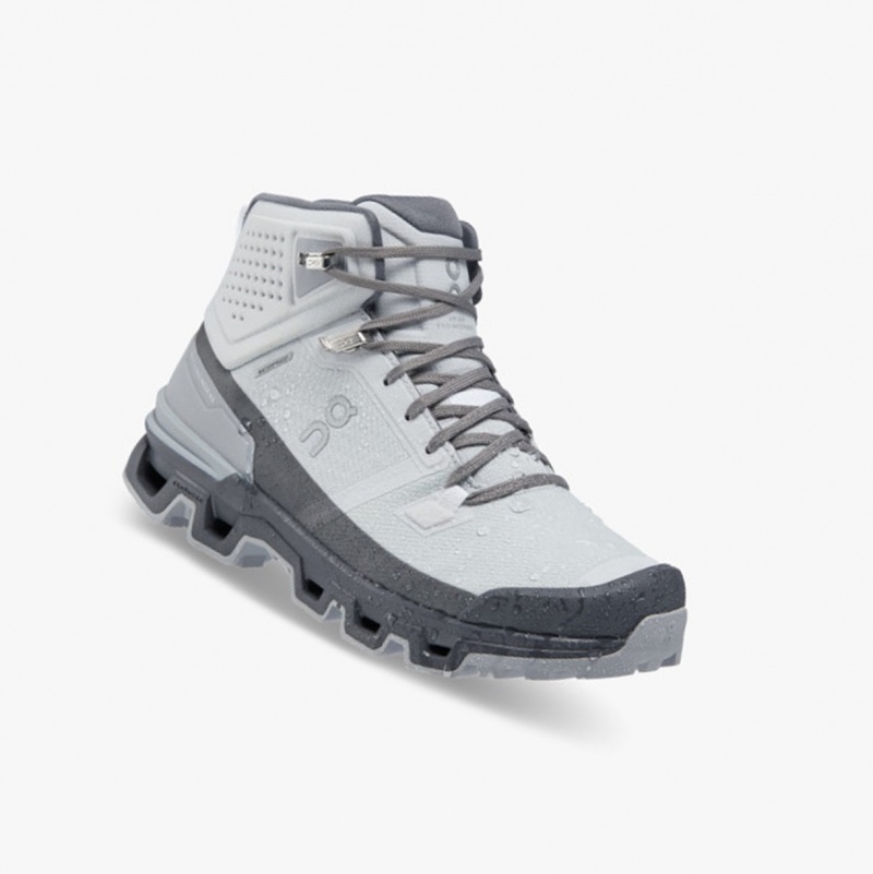 On Cloudrock 2 Waterproof Hiking Boots Glacier/Eclipse | QOV-938160