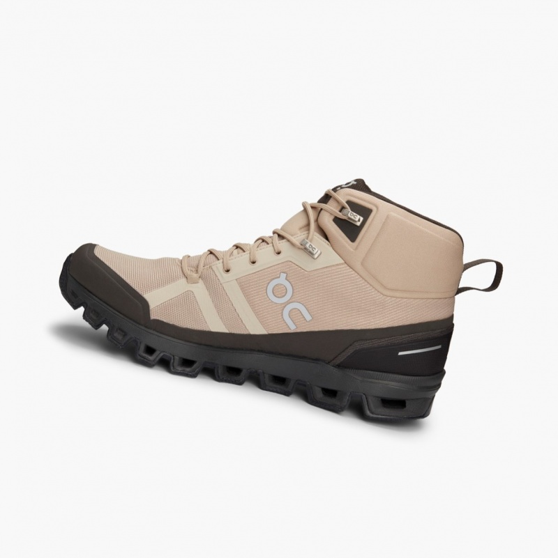 On Cloudrock Waterproof Hiking Boots Beige | POK-607429