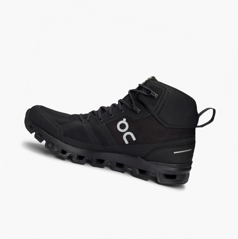 On Cloudrock Waterproof Hiking Boots Black | RDM-172369