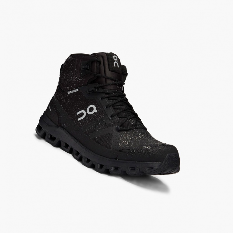 On Cloudrock Waterproof Hiking Boots Black | VBC-639485