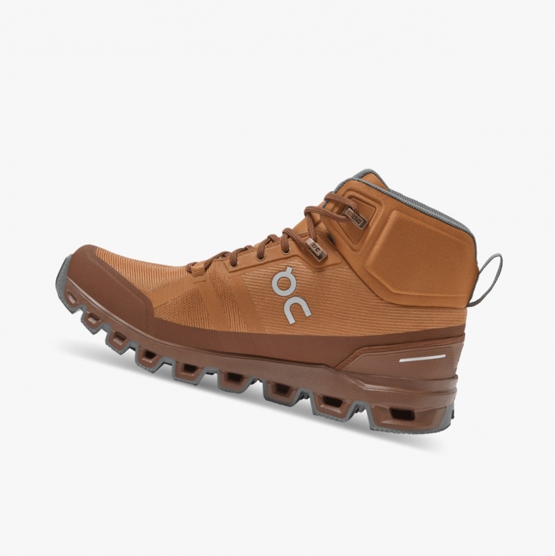 On Cloudrock Waterproof Hiking Boots Brown | CWA-709582