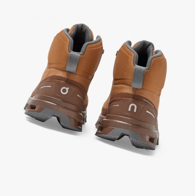 On Cloudrock Waterproof Hiking Boots Brown | CWA-709582