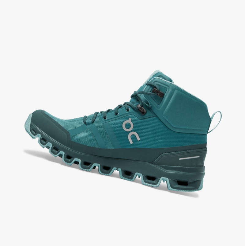 On Cloudrock Waterproof Hiking Boots Green | SNT-825304