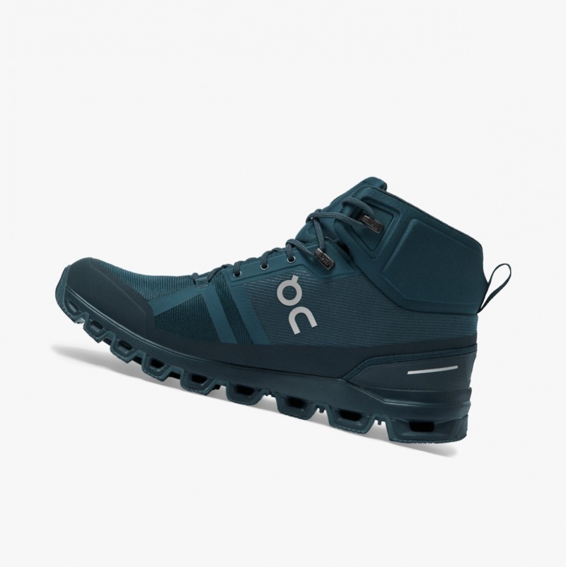 On Cloudrock Waterproof Hiking Boots Navy | FEN-975062