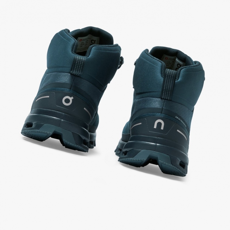 On Cloudrock Waterproof Hiking Boots Navy | FEN-975062