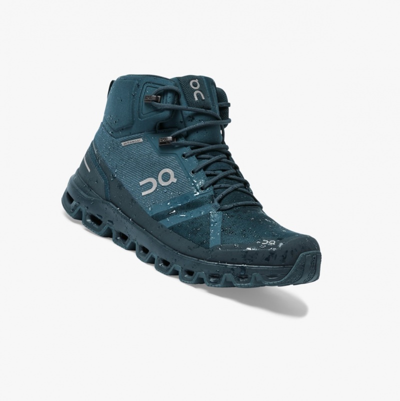 On Cloudrock Waterproof Hiking Boots Navy | FEN-975062