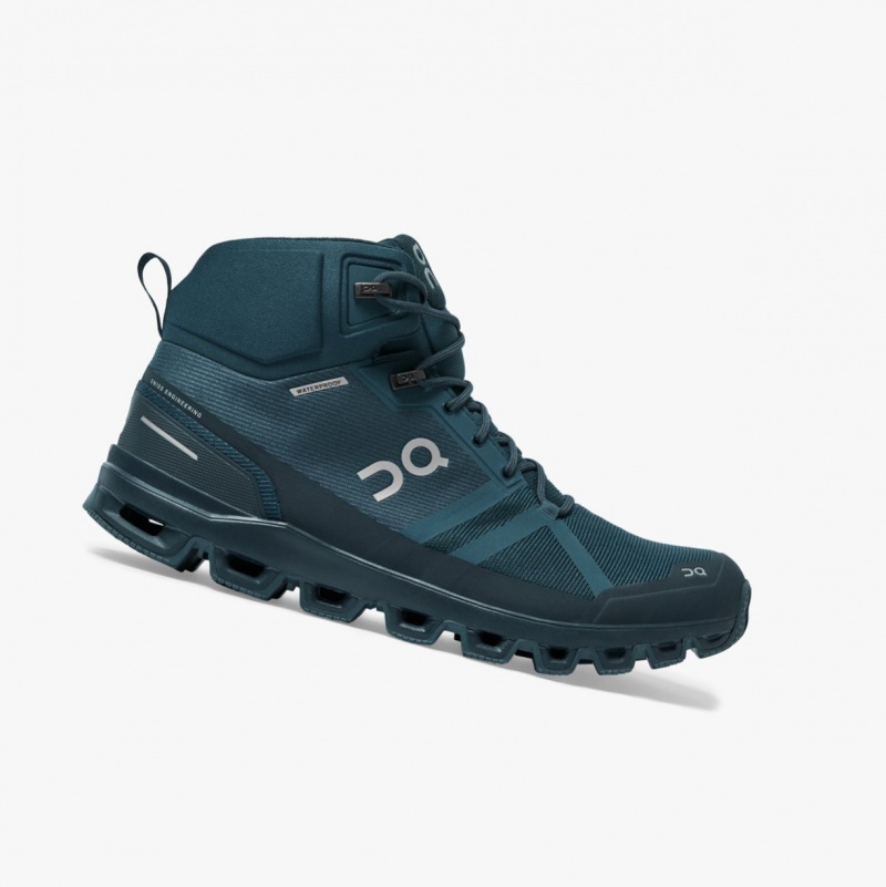 On Cloudrock Waterproof Hiking Boots Navy | FEN-975062