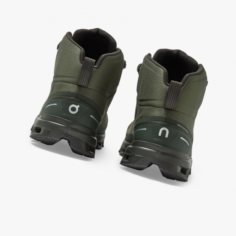 On Cloudrock Waterproof Hiking Boots Olive | IGY-854029