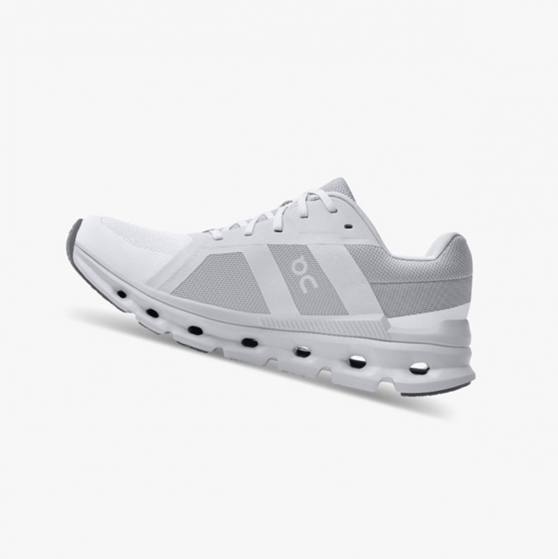 On Cloudrunner Running Shoes White/Frost | QUN-317620