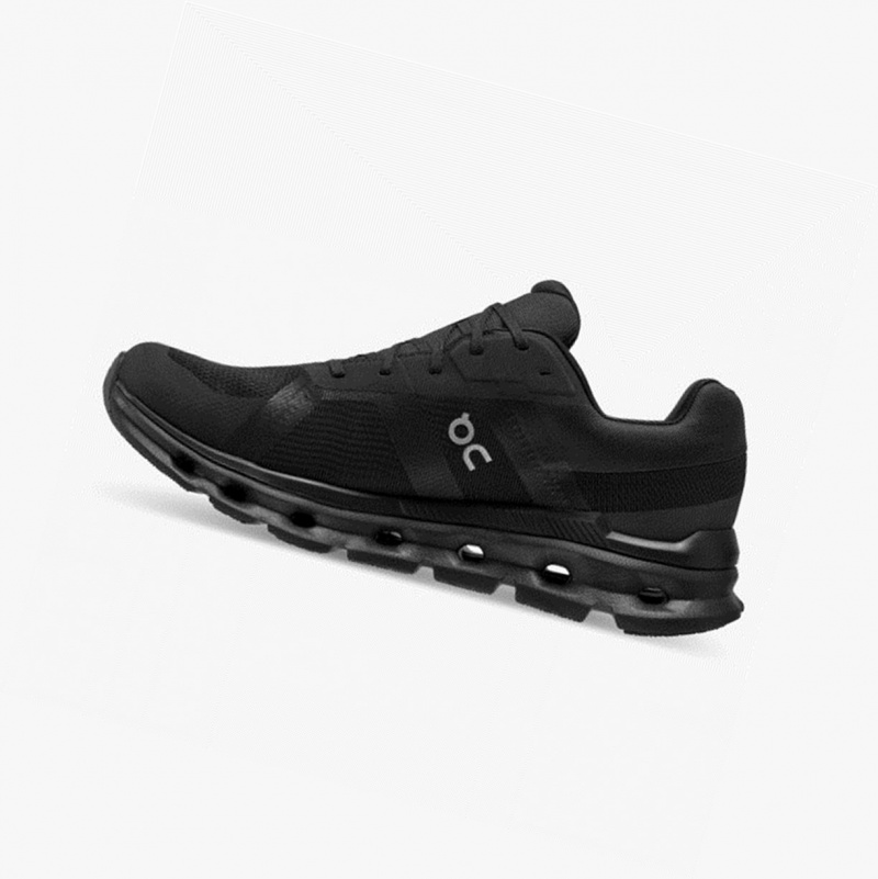 On Cloudrunner Waterproof Running Shoes Black | YIC-075462