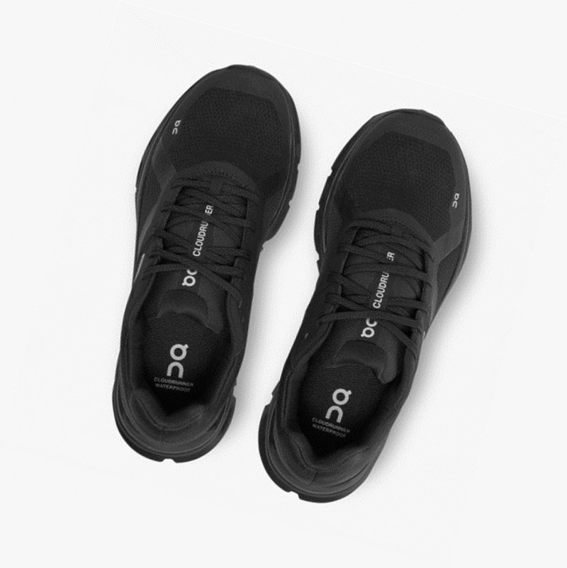 On Cloudrunner Waterproof Running Shoes Black | BVJ-208931