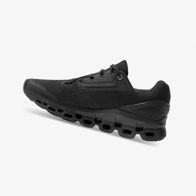 On Cloudstratus Road Running Shoes Black | IQT-920185