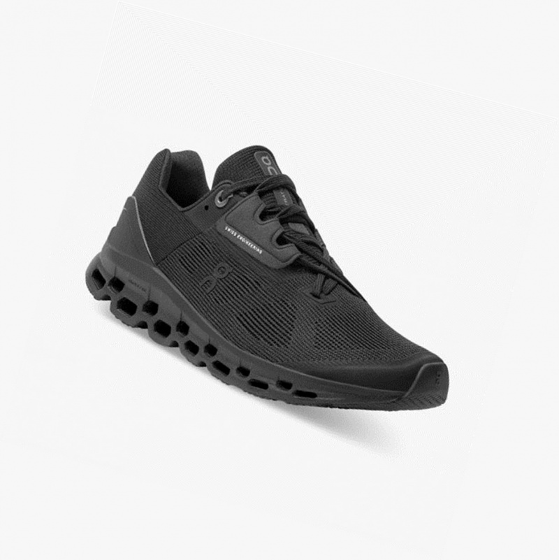 On Cloudstratus Road Running Shoes Black | IQT-920185