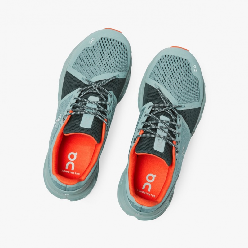 On Cloudstratus Road Running Shoes Blue | GYE-502483