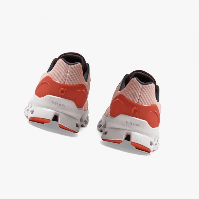 On Cloudstratus Road Running Shoes Rose/Red | CQY-052736