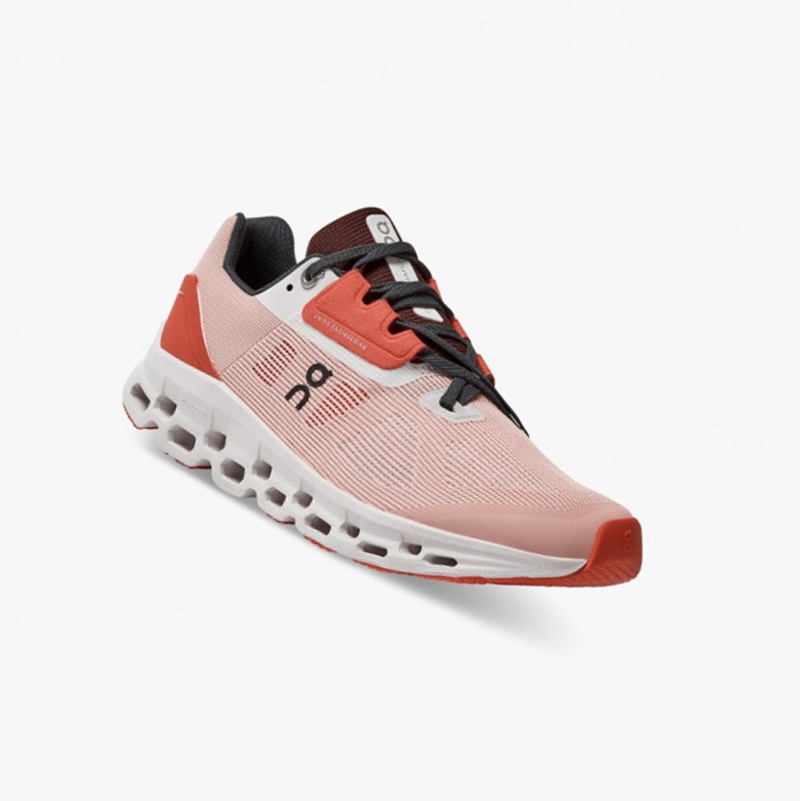 On Cloudstratus Road Running Shoes Rose/Red | CQY-052736