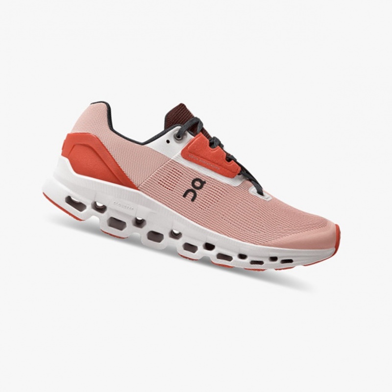 On Cloudstratus Road Running Shoes Rose/Red | CQY-052736