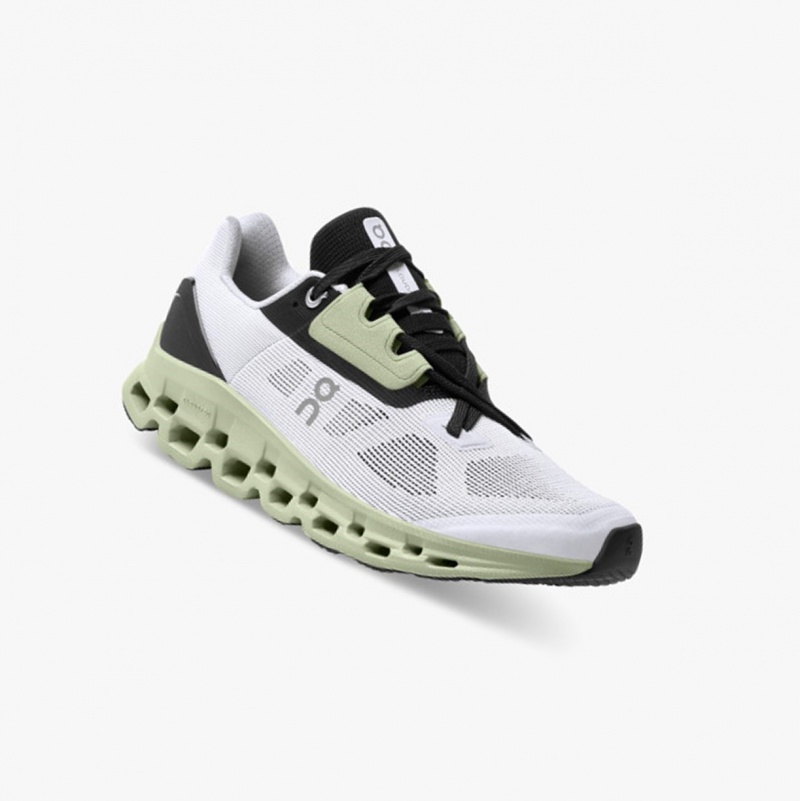 On Cloudstratus Road Running Shoes White/Black | QPE-164275