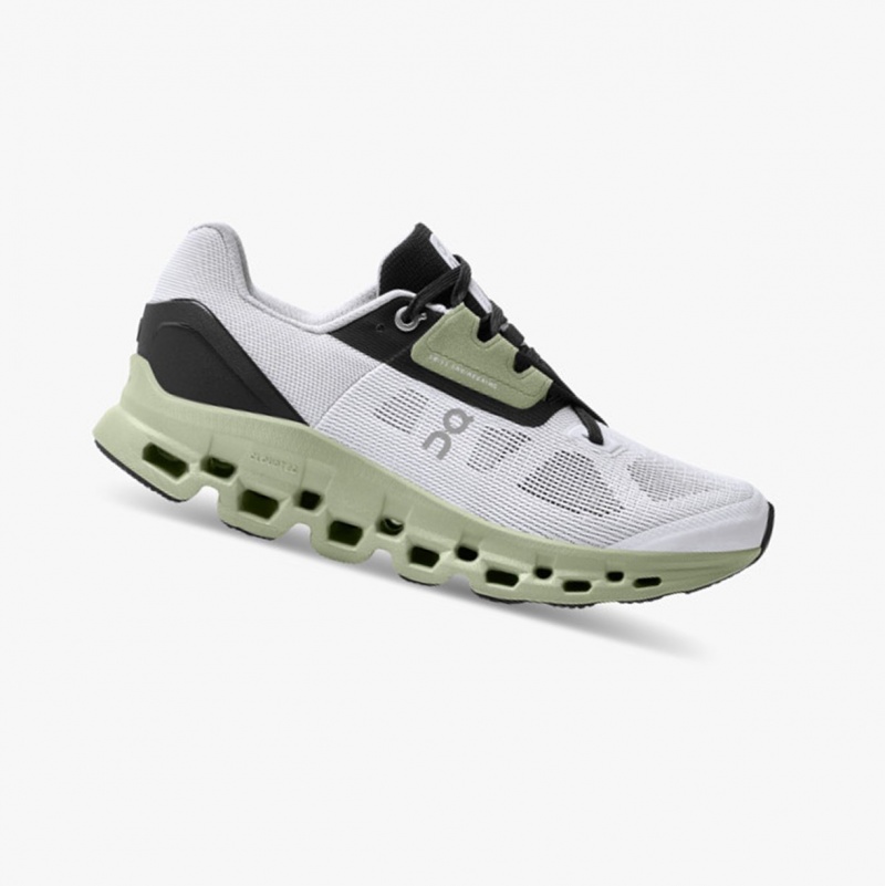 On Cloudstratus Road Running Shoes White/Black | QPE-164275