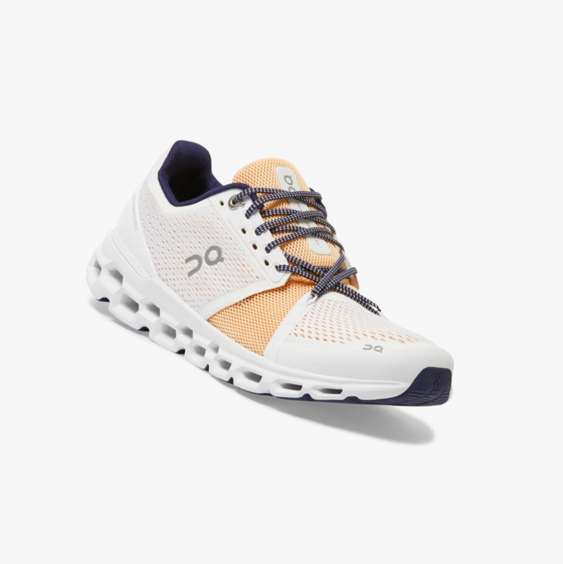 On Cloudstratus Road Running Shoes White | IRK-394517