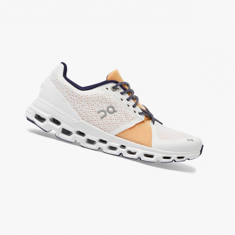 On Cloudstratus Road Running Shoes White | IRK-394517