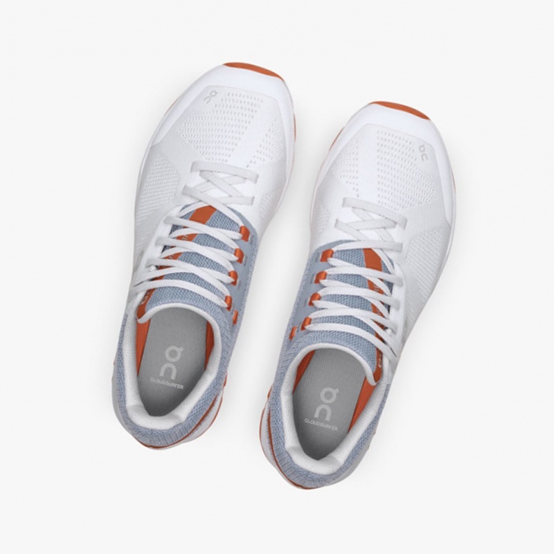 On Cloudsurfer 6 Road Running Shoes White/Flame | AMD-271504