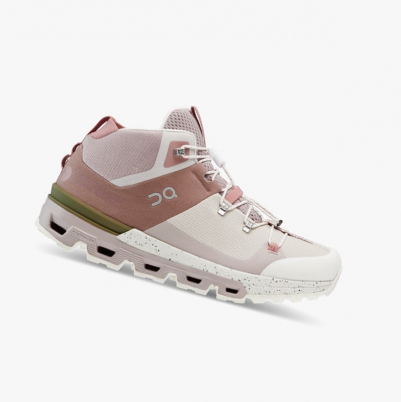 On Cloudtrax Hiking Boots Rose/Ivory | PEB-294568