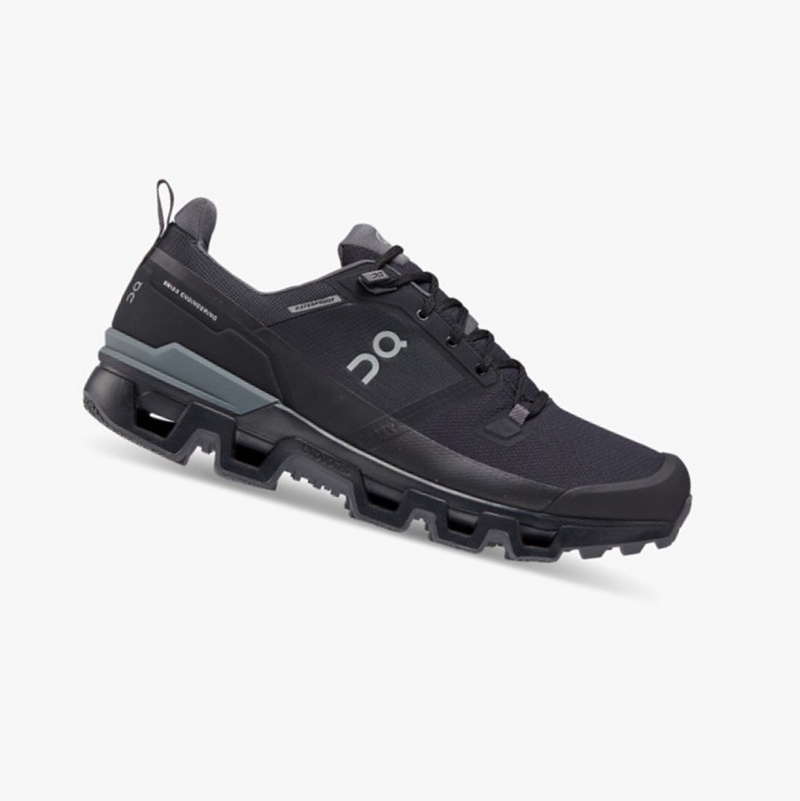 On Cloudwander Waterproof Running Shoes Black/Eclipse | YRL-908413