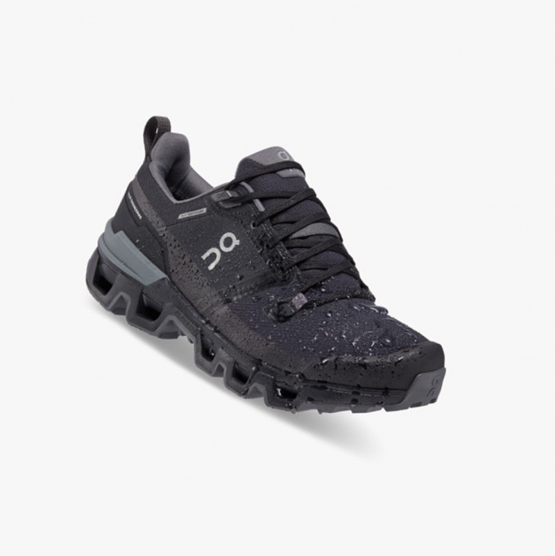 On Cloudwander Waterproof Running Shoes Black/Eclipse | DOS-903184