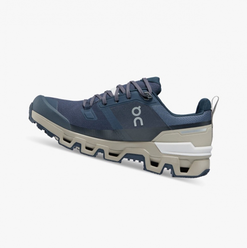 On Cloudwander Waterproof Running Shoes Navy/Desert | ICQ-571209