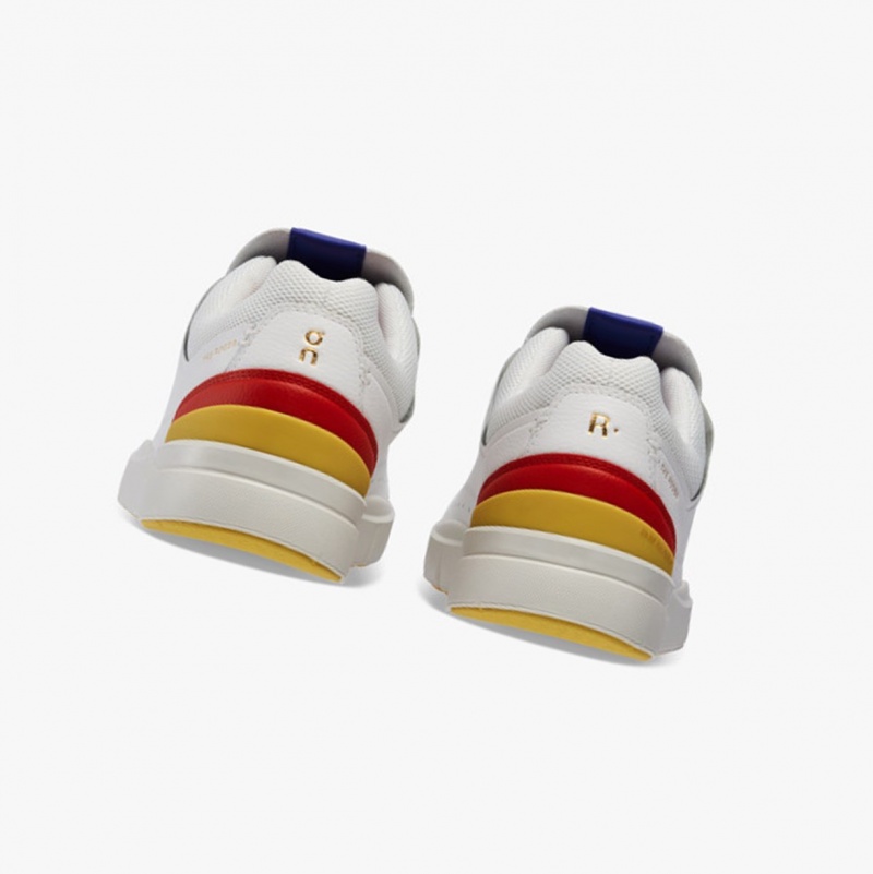 On THE ROGER Centre Court Sneakers White/Mustard | WHM-873019