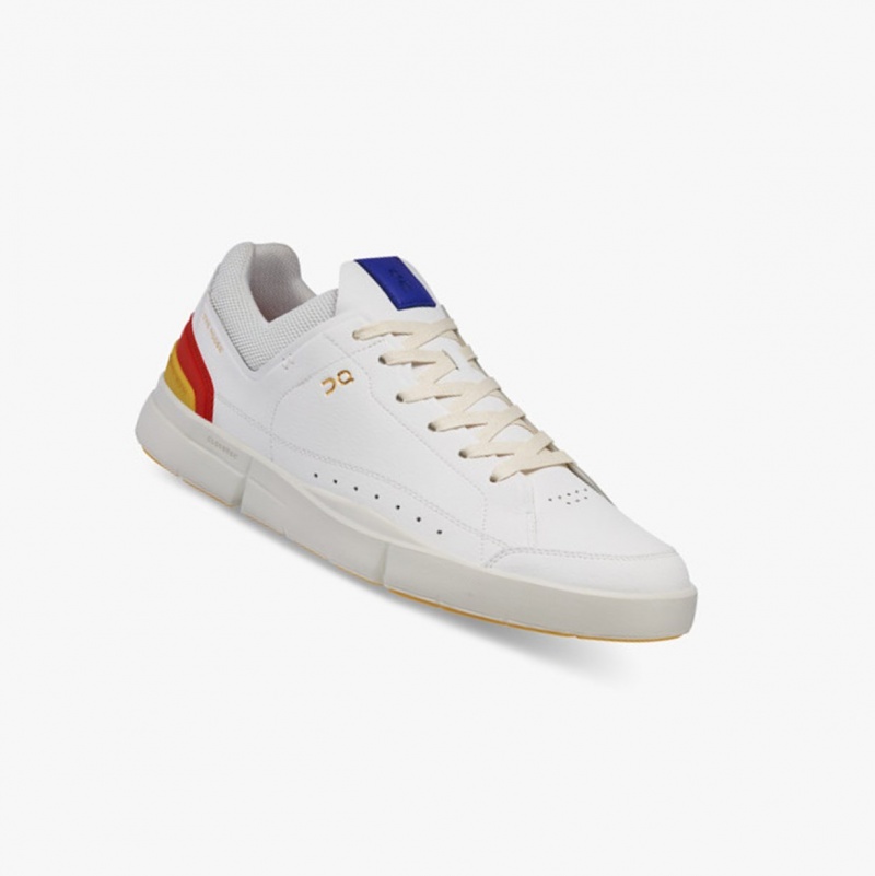 On THE ROGER Centre Court Sneakers White/Mustard | WHM-873019