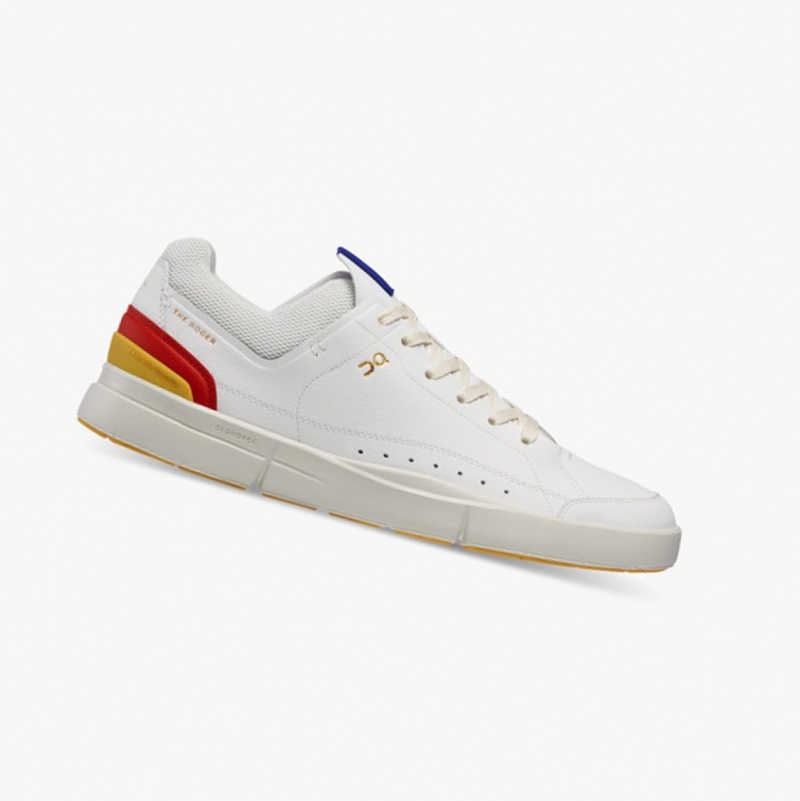 On THE ROGER Centre Court Sneakers White/Mustard | WHM-873019