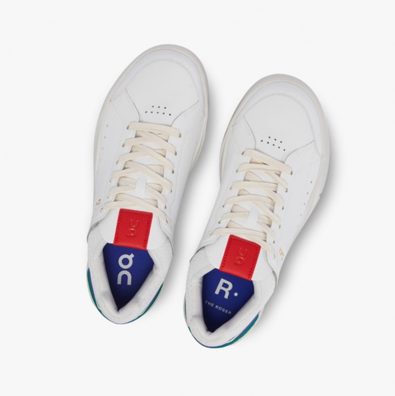 On THE ROGER Centre Court Sneakers White/Emerald | ISM-716528