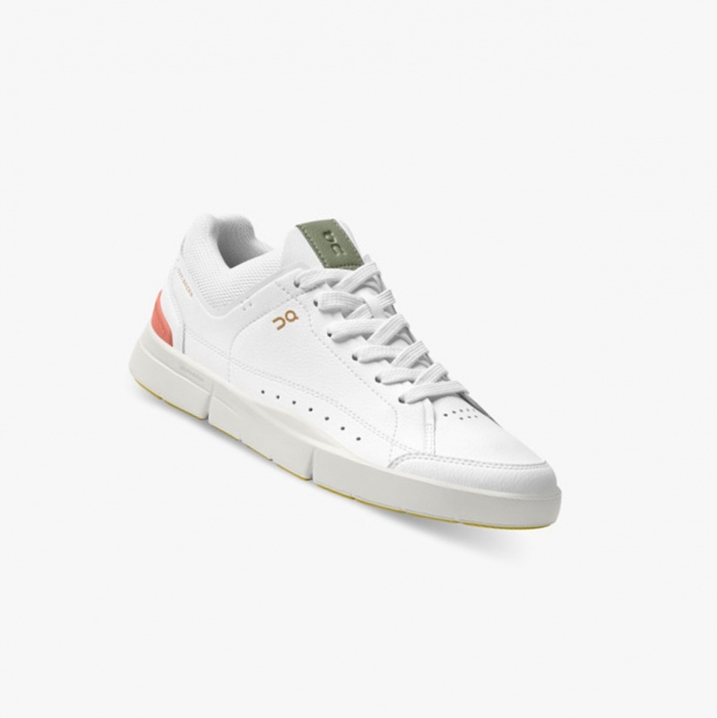 On THE ROGER Centre Court Sneakers White/Coral | NJT-597061