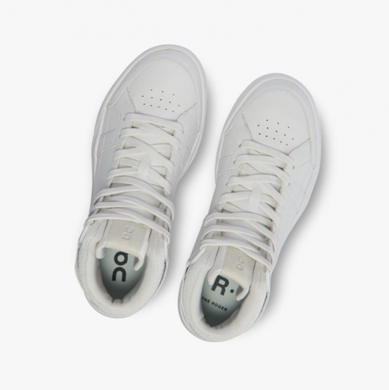 On THE ROGER Clubhouse Mid Running Shoes White | EAD-089135