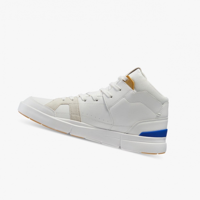 On THE ROGER Clubhouse Mid Running Shoes White/Indigo | LBO-524968